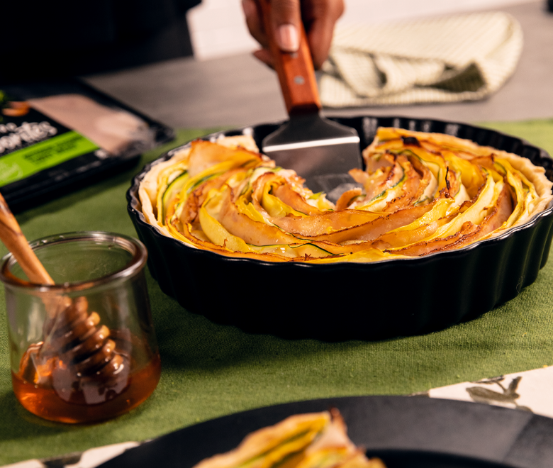 Rotisserie Seasoned Turkey Breast & Zucchini Rosette Pie